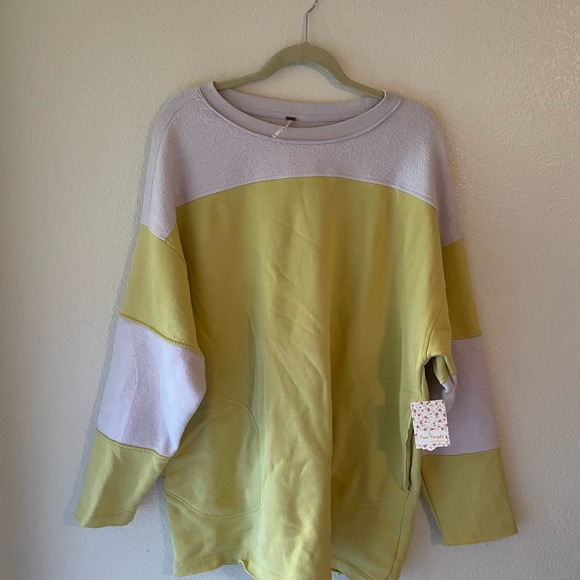 NWT Free People Jordan Colorblock Fleece Pullover - Picture 6 of 8
